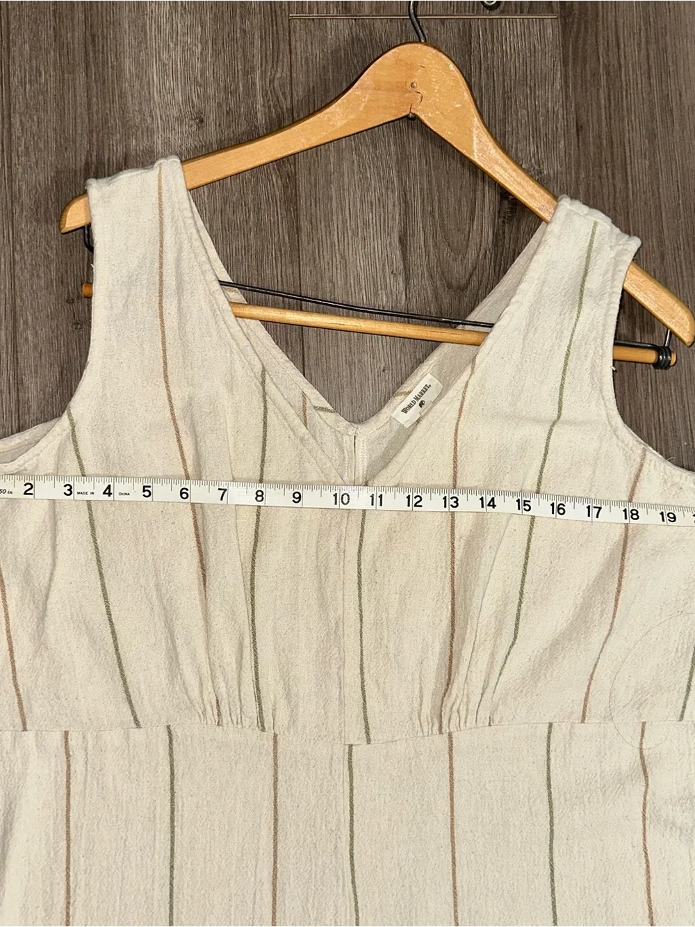 Cotten Jumpsuit Wide Leg Flax Beige Roomy Summer Breathable Fabric - Picture 5 of 8